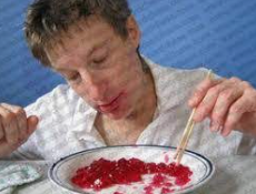 Most Jell-O Eaten with Chopsticks in 1 Minute